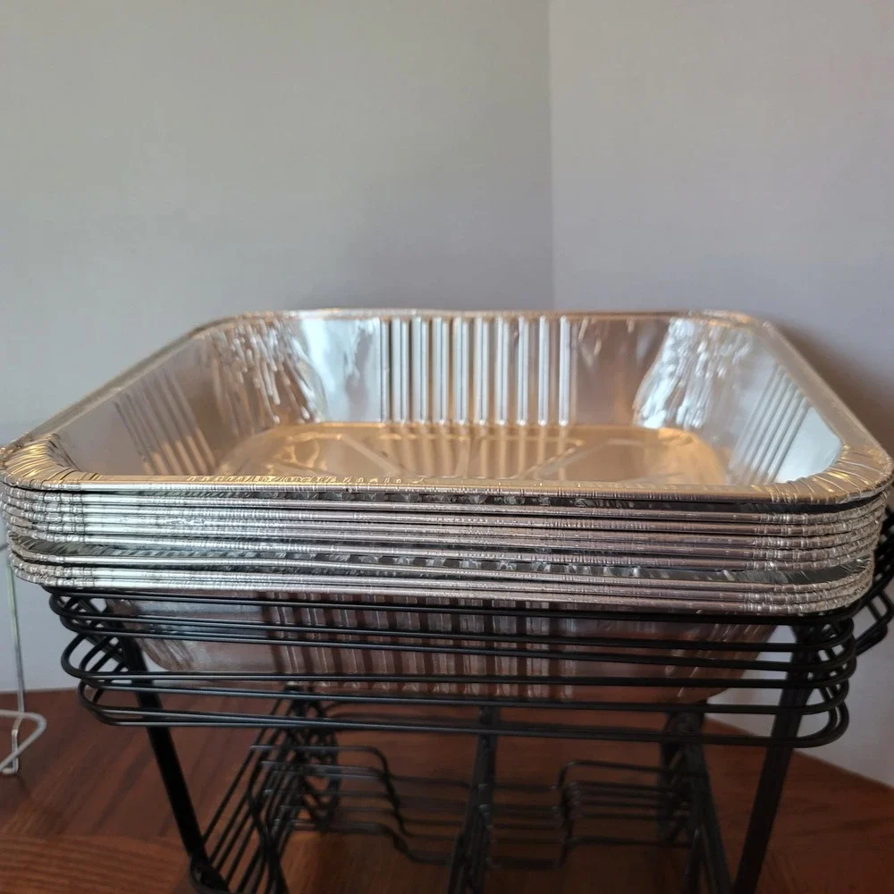 Disposable Chafing Dish Buffet Food Warmer Half Foil Pans Wire Racks Fuel Cans